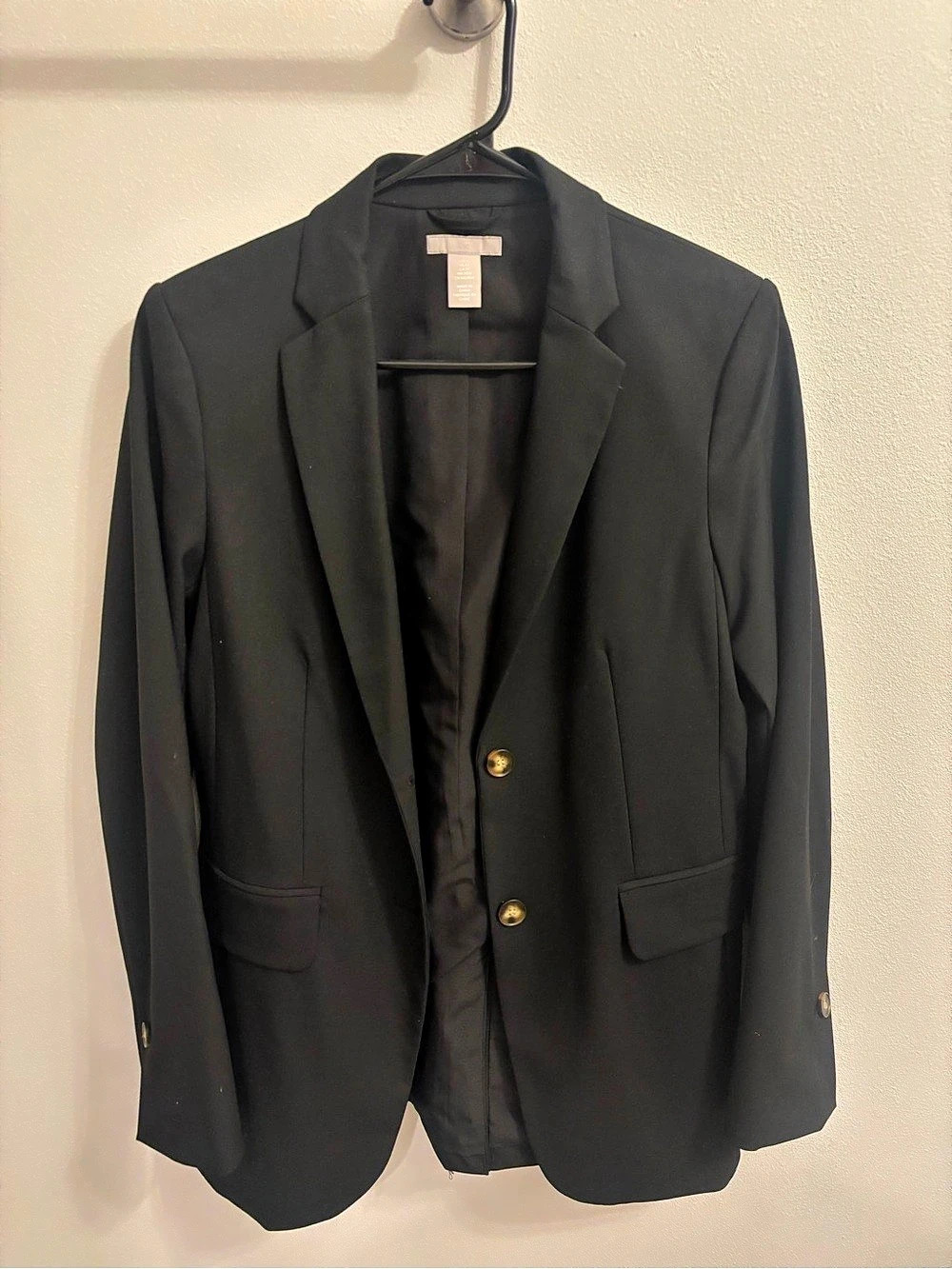 H&M Women's Single-Button Blazer Black XS